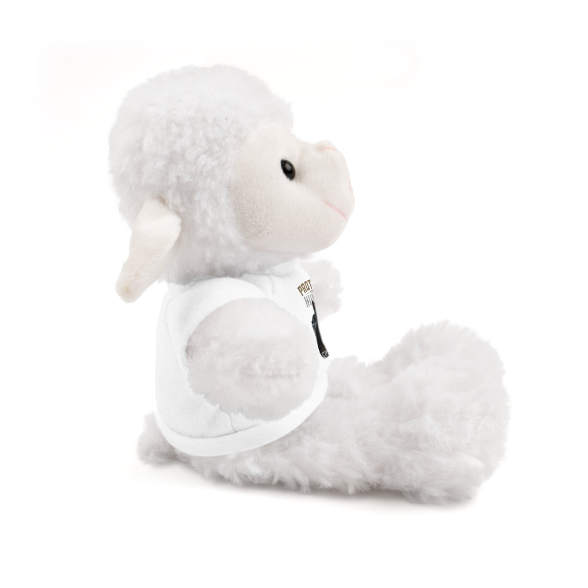Protect Human Plush Animal with 'Protect Human' Tee