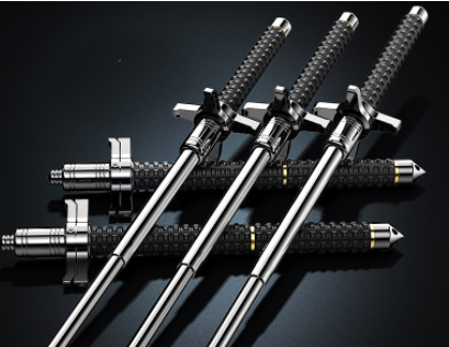 Retractable Self-Defense Stick with Secure Guard Design