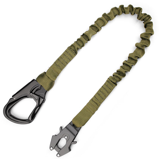 Tactical Bungee Cord - Quick-Release Climbing Buckle, Adjustable Safety Rope with Dual-End Hook for Secure Hanging