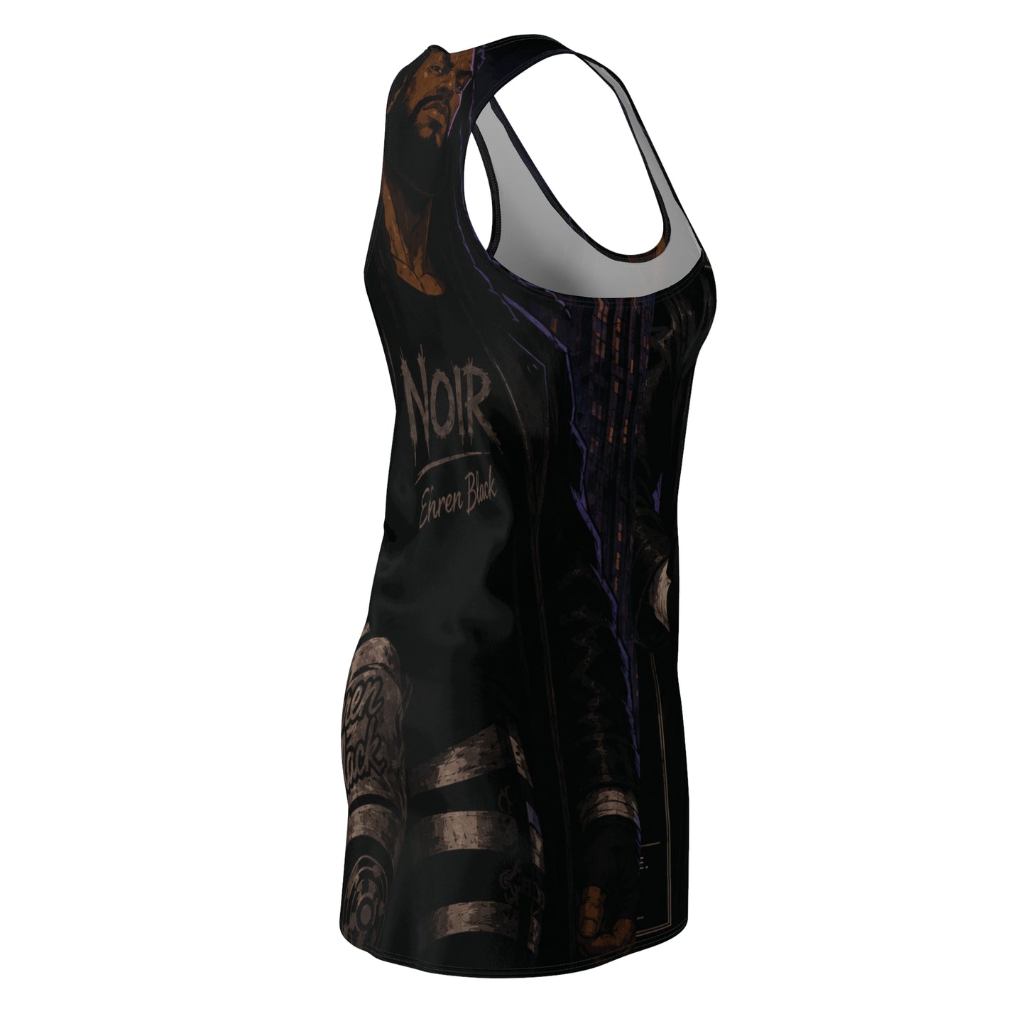 Ehr3n Black Women's Cut & Sew Racerback Dress