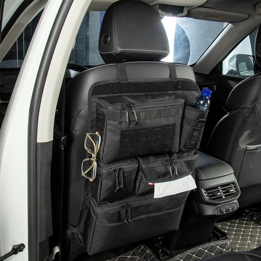 Tactical Car Seat Organizer - Universal Rear Seat Hanging Storage Bag, Multi-Purpose Travel Gear Organizer for SUV/Jeep/Van