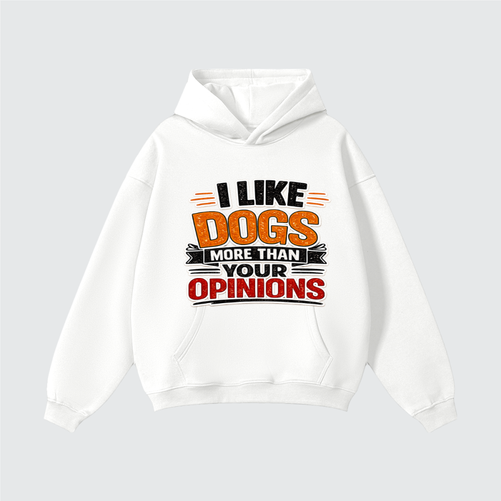 I like Dogs More than Your Opinion Unisex Heavyweight Fleece Pullover Hoodie
