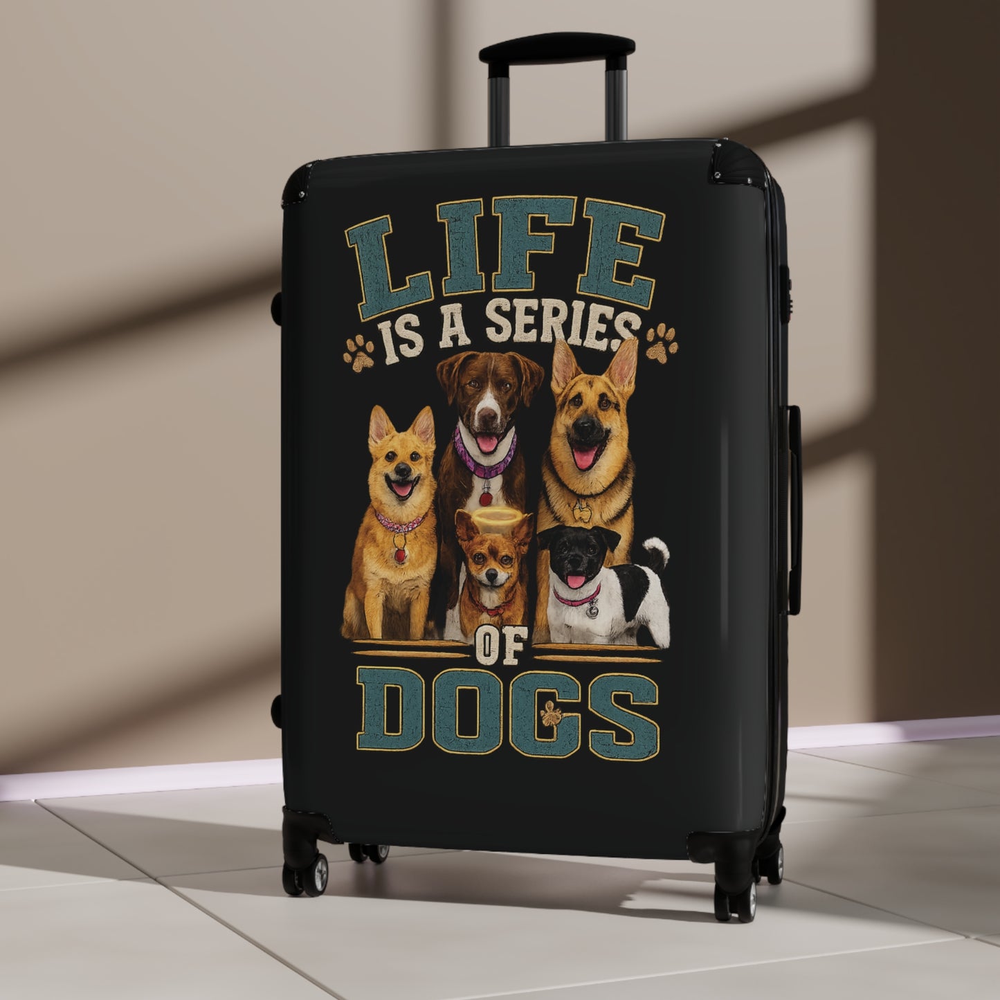 "Life Is A Series of Dogs" Travel Luggage (Dog Lover Carry-On)