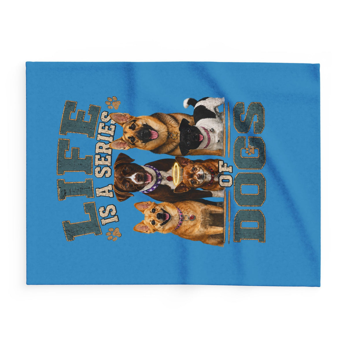 Life Is a Series of Dogs Arctic Fleece Blanket — Cozy Dog Lover Throw