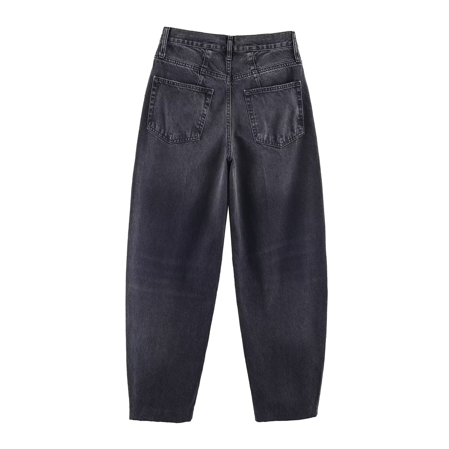 Street high waisted bucket shaped jeans