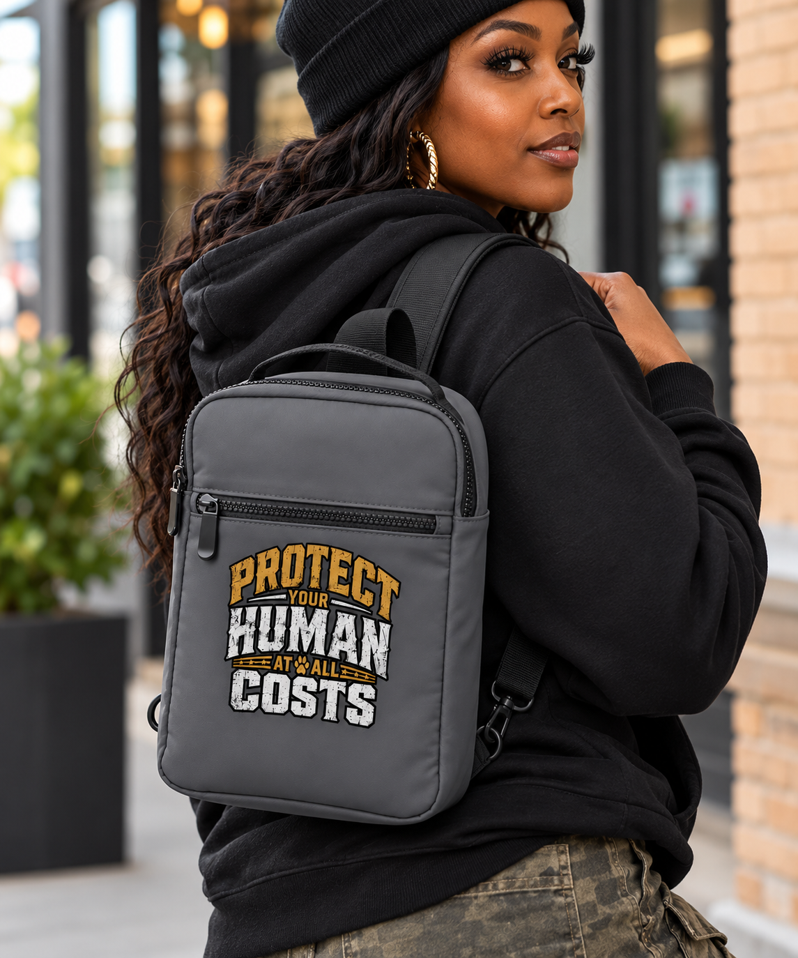 Protect Your Human At All Costs Backpack