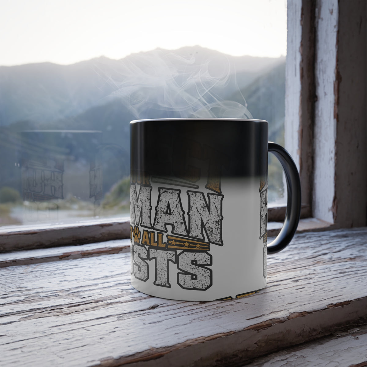 "Protect Your Human at All Costs" 11oz Color Morphing Mug