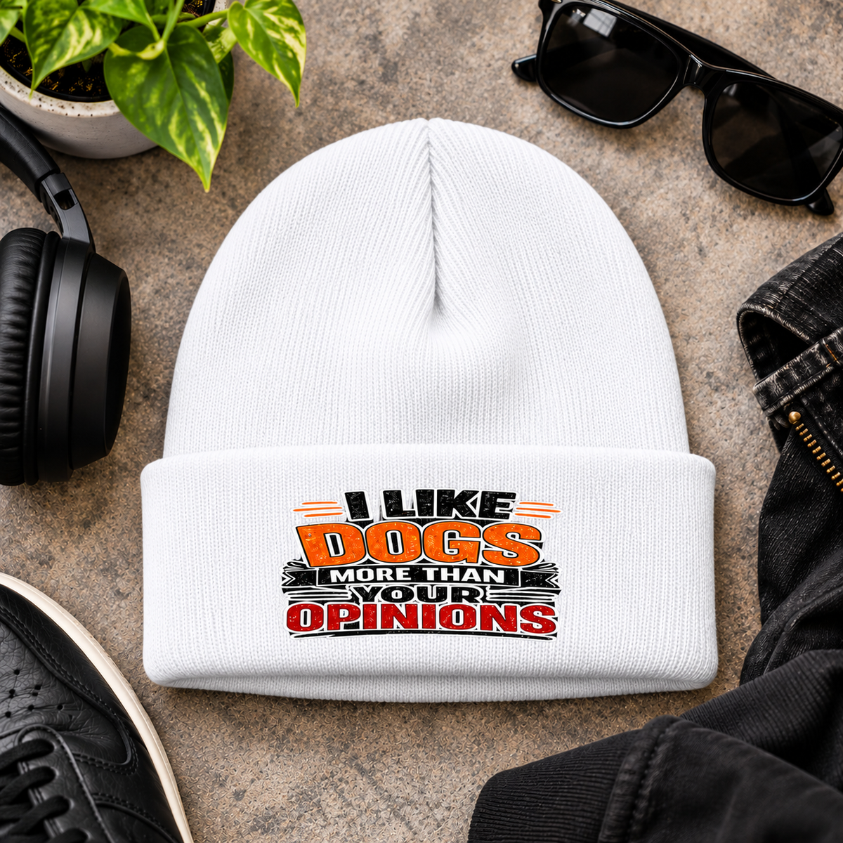 I Like Dogs More Than Your Opinions Beanie