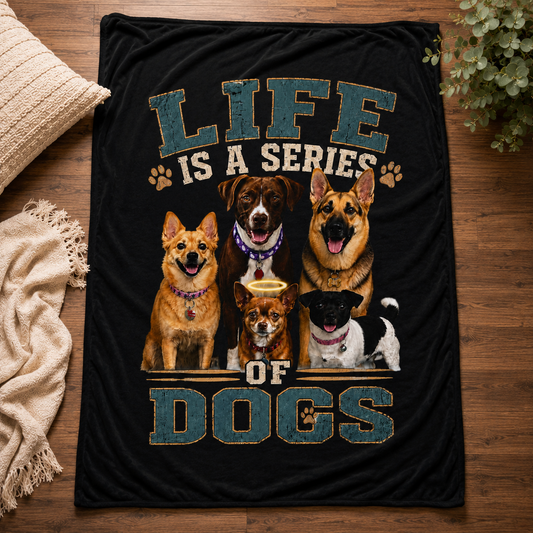 Life Is a Series of Dogs Arctic Fleece Blanket