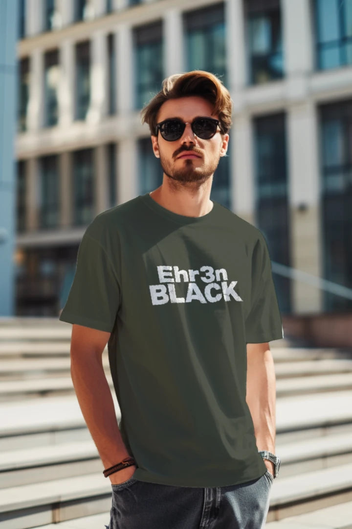 Ehr3n Black Cotton Tee