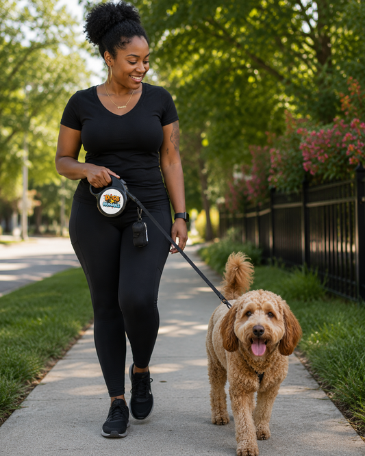 "Dogs > Humans" Retractable Pet Leash