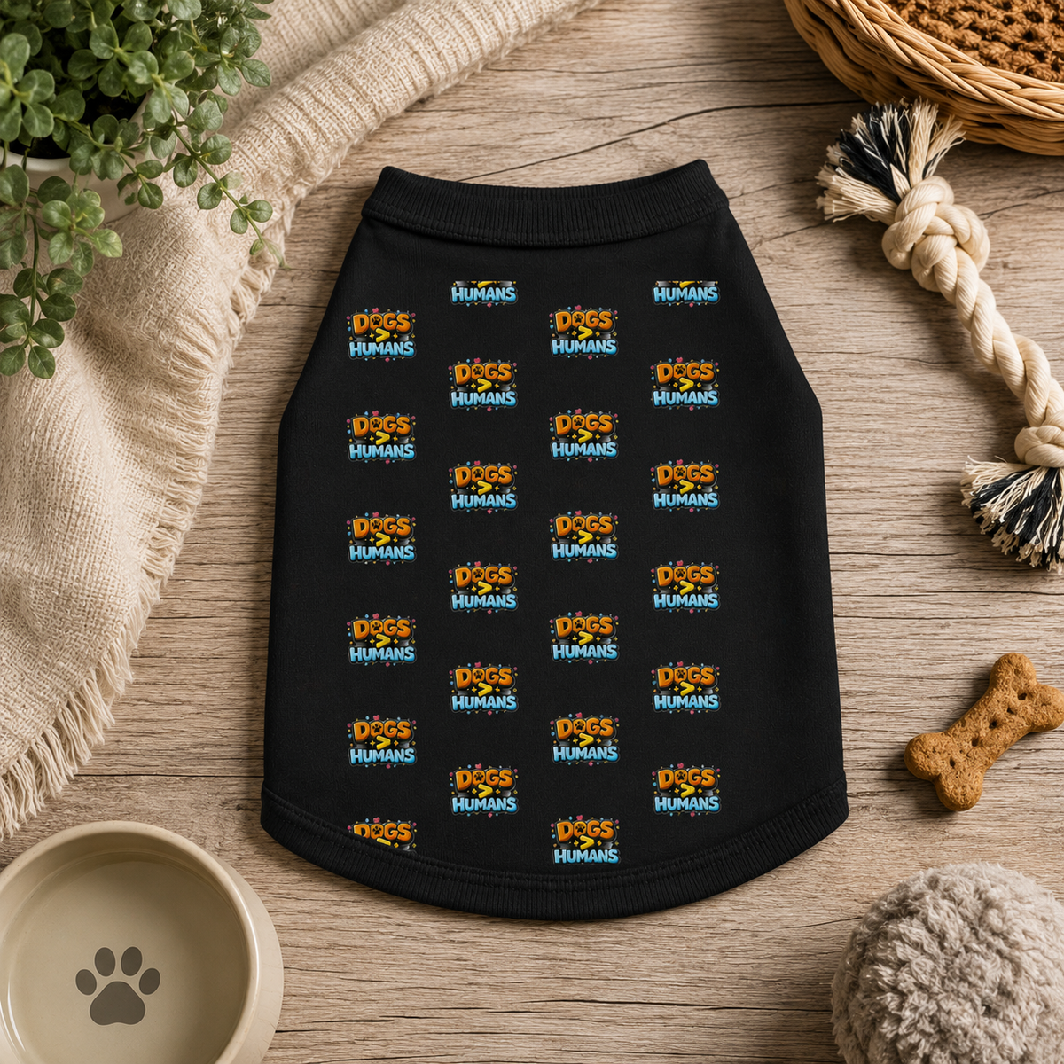 'Dogs > Humans' Pet Tank Top