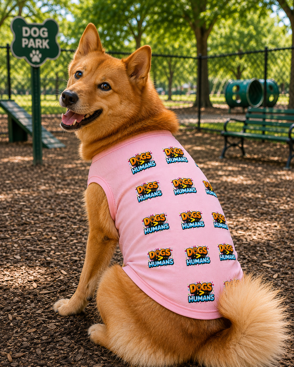 'Dogs > Humans' Pet Tank Top