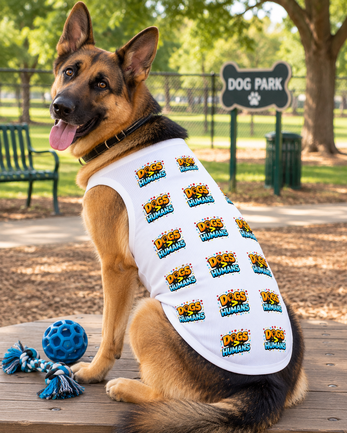 'Dogs > Humans' Pet Tank Top