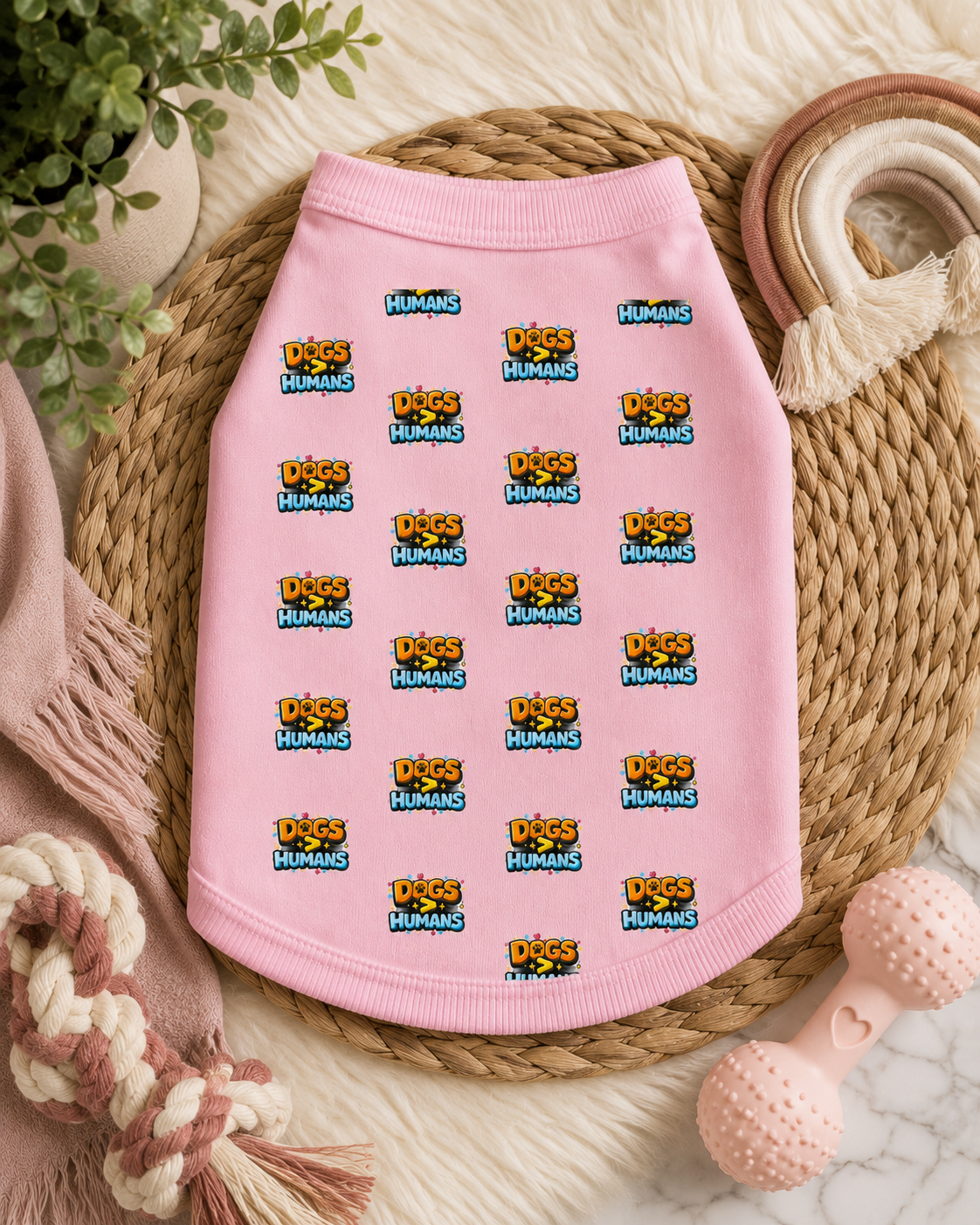 'Dogs > Humans' Pet Tank Top