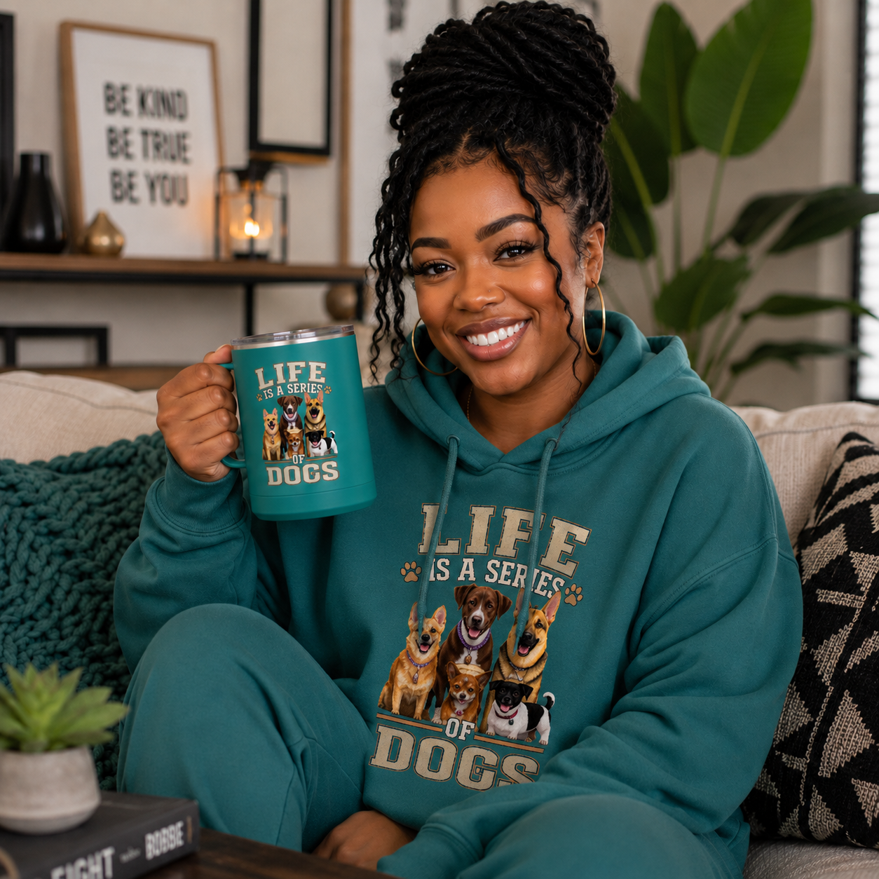 Life is a Series of Dogs 15oz Insulated Coffee Tumbler Mug
