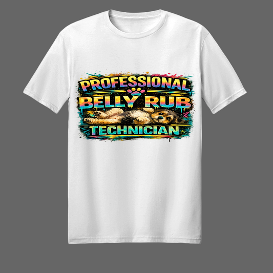 Professional Belly Rub Technician Cotton Tee