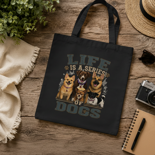 Life is a series of dogs tote