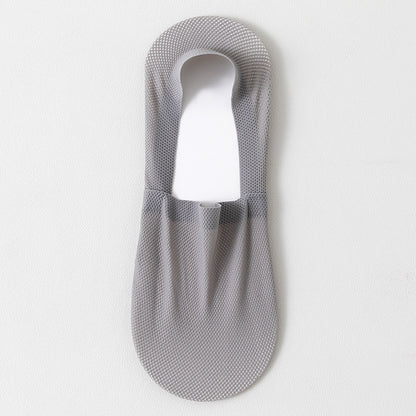 Men's thin breathable mesh boat socks short socks shallow mouth ice silk invisible socks ﻿