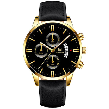 Relogio Masculino Watches Men Fashion Sport Stainless Steel Case Leather Strap Watch Quartz Business Wristwatch Reloj Hombr