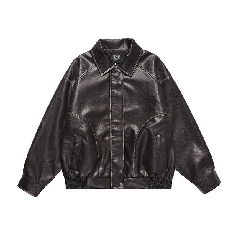 Coffee colored leather jacket