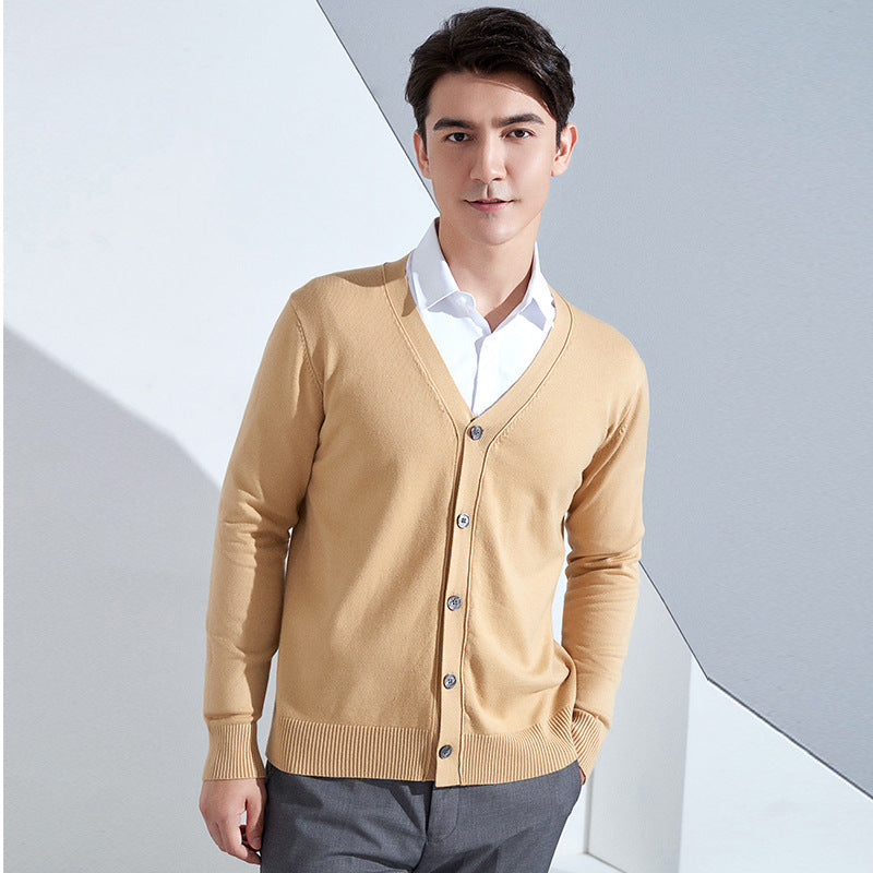 Knitted Cardigan for Men, Autumn/Winter New Style, Non-Wool, Oversized, Casual Outerwear, Men's Sweater Jacket