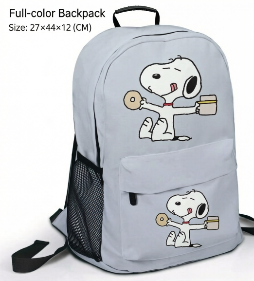 Snoopy Cartoon Cute Canvas Backpack Outdoor Backpack Student School Bag