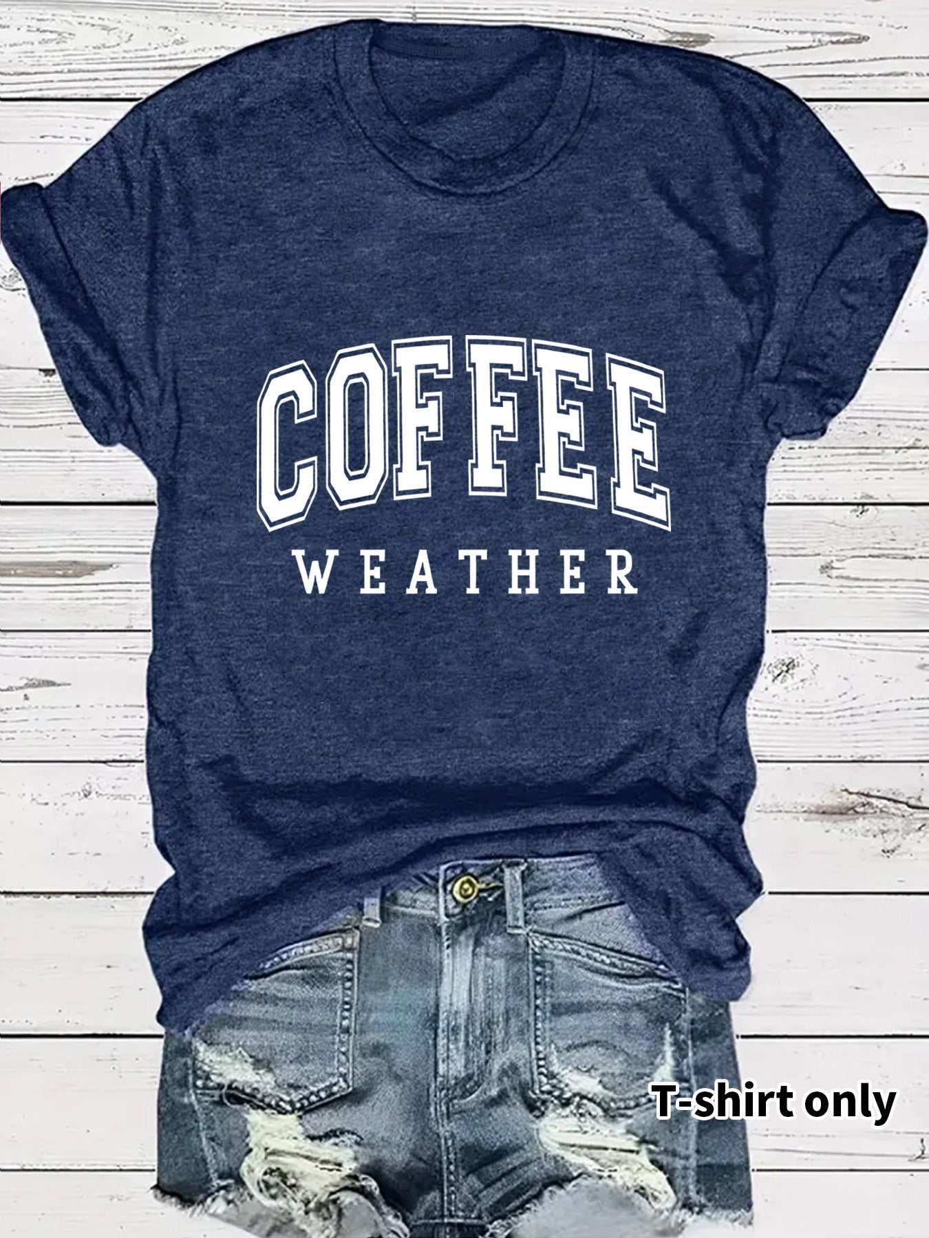 Short sleeved COFFEE pattern
