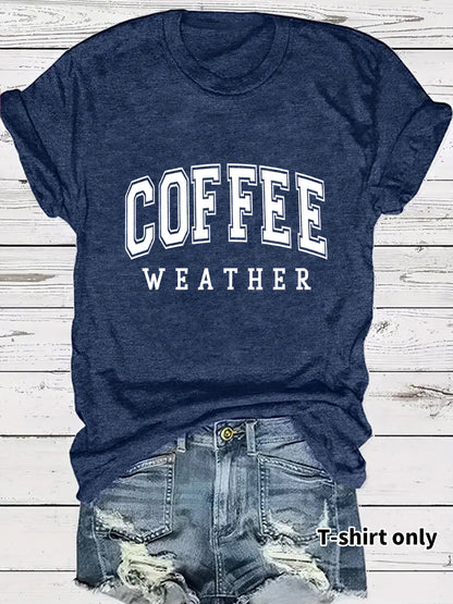 Short sleeved COFFEE pattern