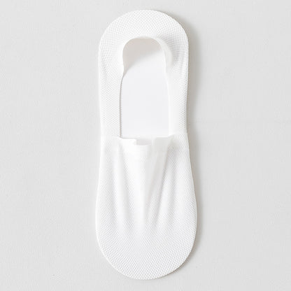 Men's thin breathable mesh boat socks short socks shallow mouth ice silk invisible socks ﻿