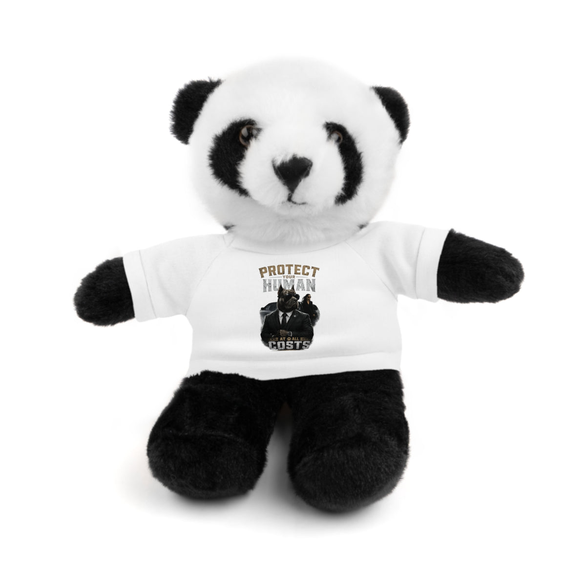 Protect Human Plush Animal with 'Protect Human' Tee