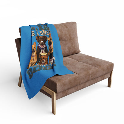 Life Is a Series of Dogs Arctic Fleece Blanket — Cozy Dog Lover Throw