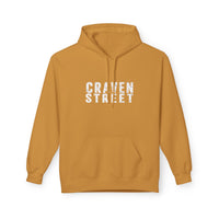 Craven Street Distressed Logo Hoodie — Vintage Streetwear Pullover