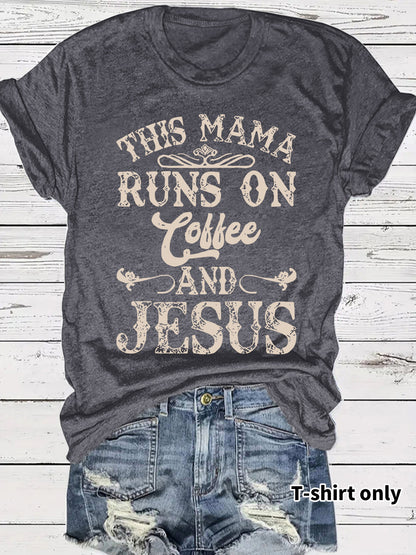 Short sleeved coffee is running