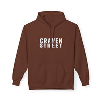 Craven Street Distressed Logo Hoodie — Vintage Streetwear Pullover