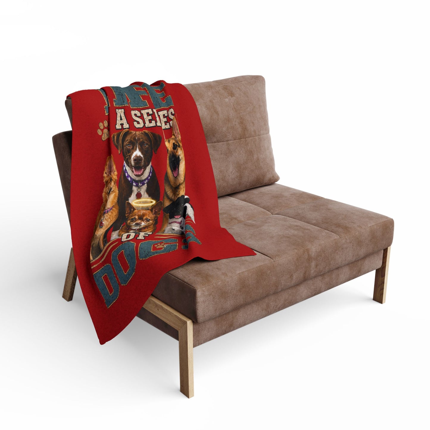 Life Is a Series of Dogs Fleece Blanket — Cozy Pet Lover Throw