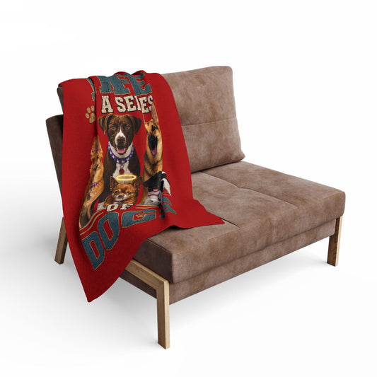 Life Is a Series of Dogs Fleece Blanket — Cozy Pet Lover Throw