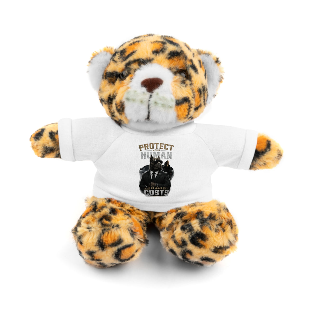 Protect Human Plush Animal with 'Protect Human' Tee