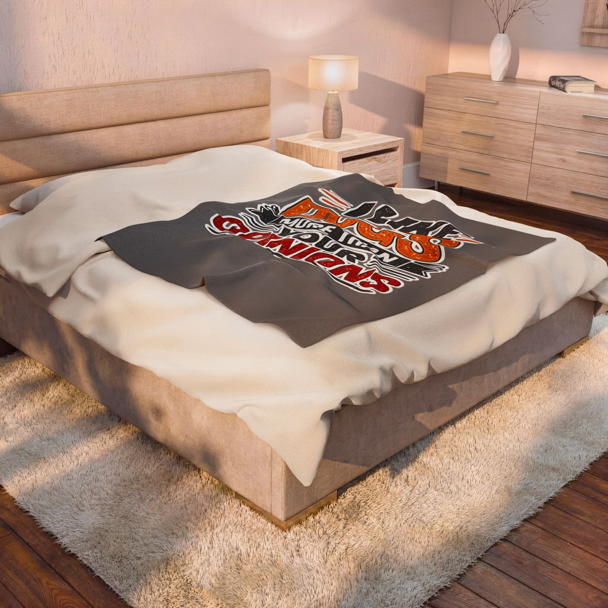 I Like Dogs More Than Your Opinions Plush Blanket Throw