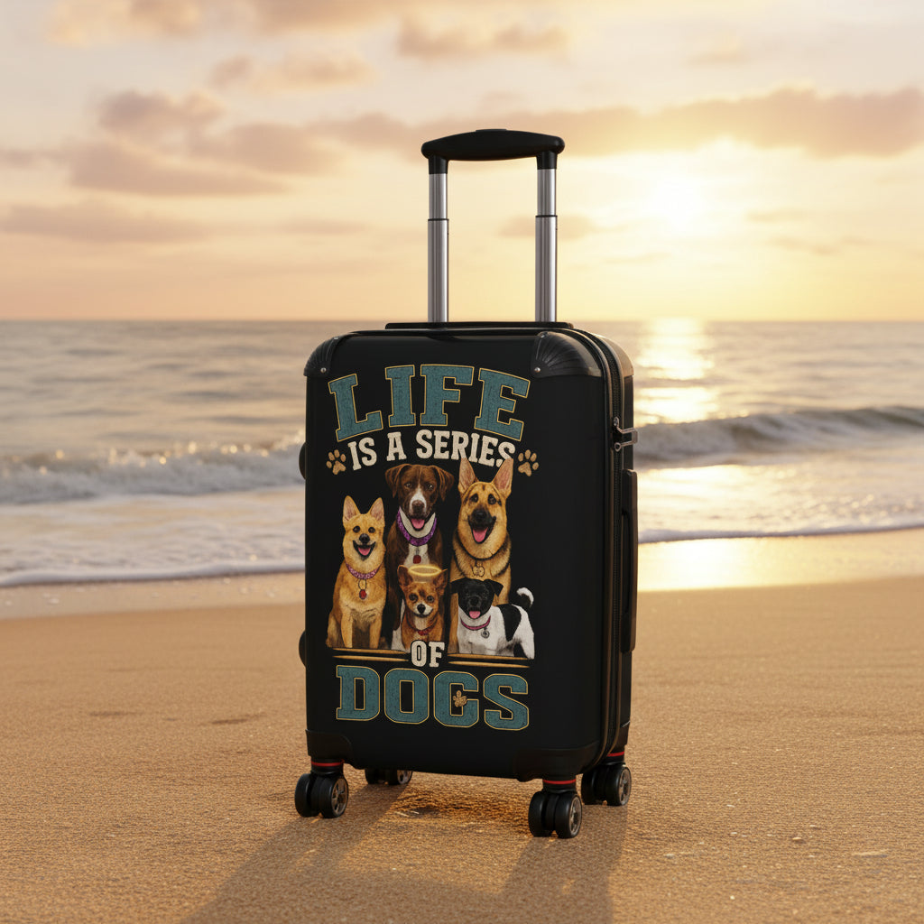 "Life Is A Series of Dogs" Travel Luggage (Dog Lover Carry-On)