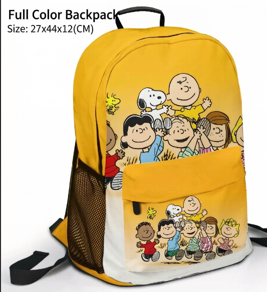 Snoopy Cartoon Cute Canvas Backpack Outdoor Backpack Student School Bag
