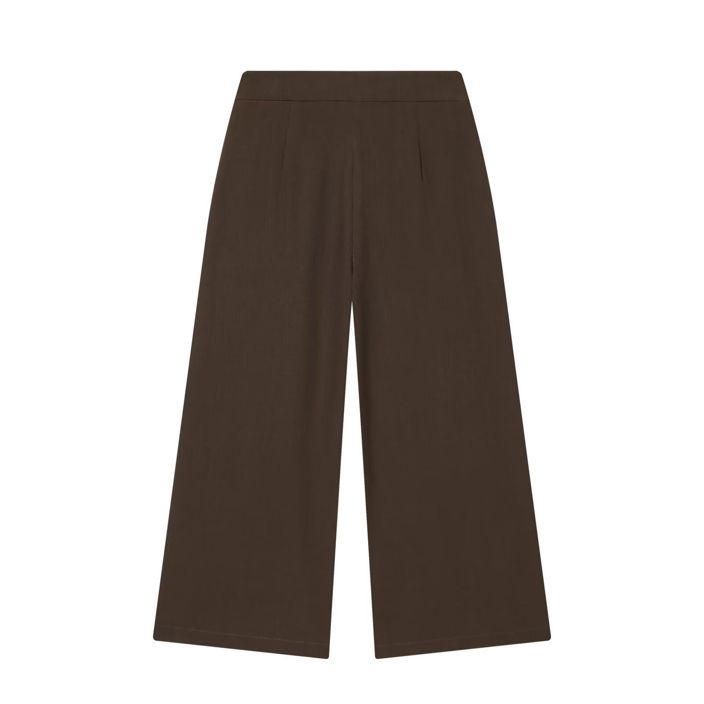 Button embellished short wide leg pants