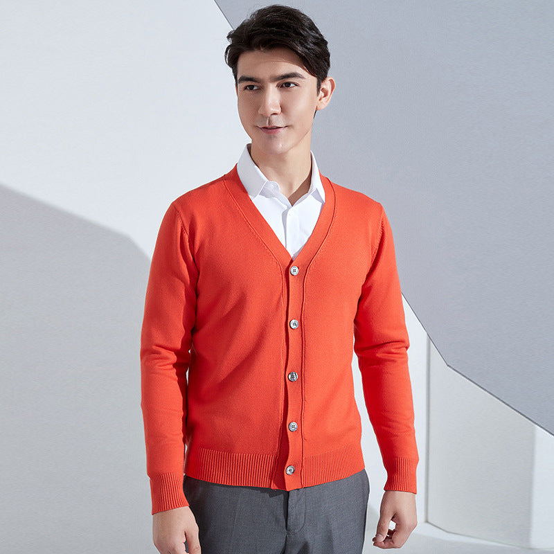 Knitted Cardigan for Men, Autumn/Winter New Style, Non-Wool, Oversized, Casual Outerwear, Men's Sweater Jacket
