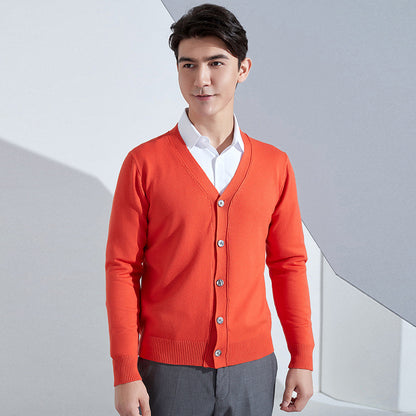 Knitted Cardigan for Men, Autumn/Winter New Style, Non-Wool, Oversized, Casual Outerwear, Men's Sweater Jacket