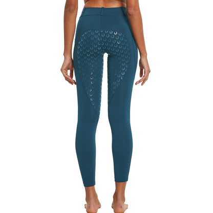 Women's Anti-Slip Elastic High-Waist Drop Glue Riding Pants