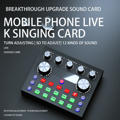 V8s English Bm800 Set with Sound Card and Colorful Lights