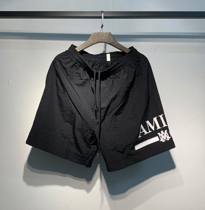 Casual Shorts with Letter Logo Print for Men and Women, Unisex Design