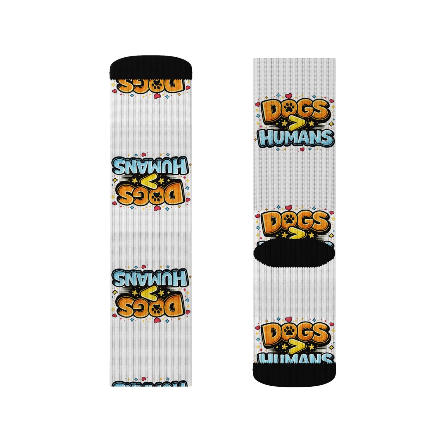 Dogs > Humans Socks