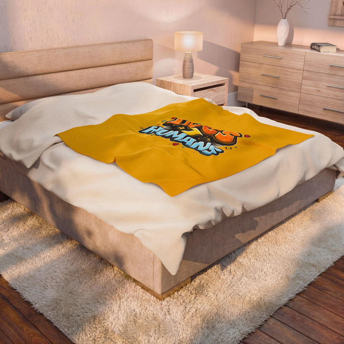 Dogs > Humans Velveteen Plush Blanket
