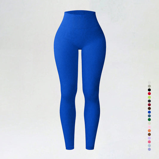 Threaded autumn and winter yoga pants seamless fitness pants high waisted sports yoga clothes leggings